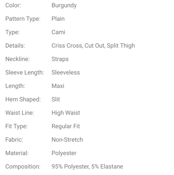 Burgundy Cami, Split Thigh, Sleeveless,  Sequined Gown - Picture 10 of 10